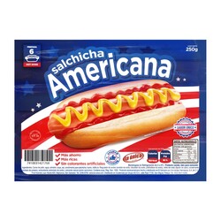 SALCHICHA AMERICANA LA UNICA 250 g