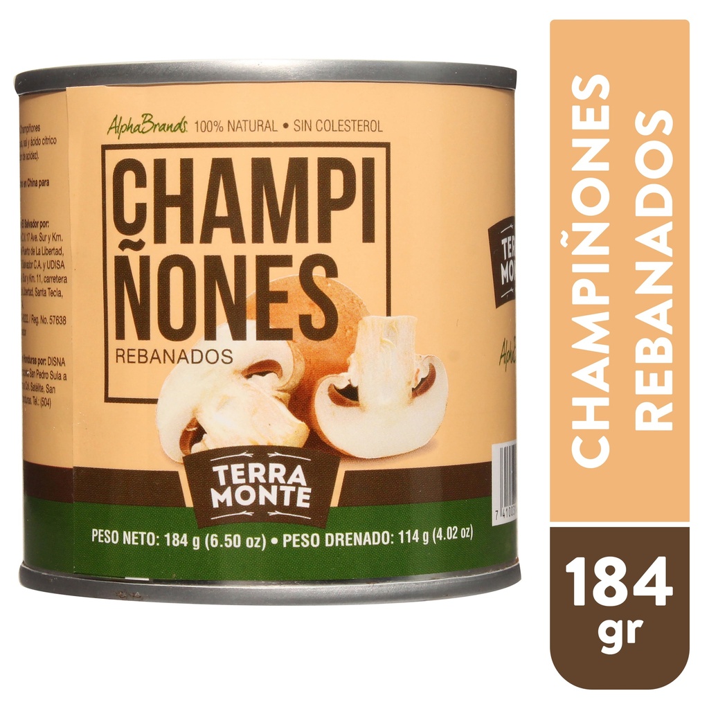 Champiñones Terramonte rebanados - 184 g