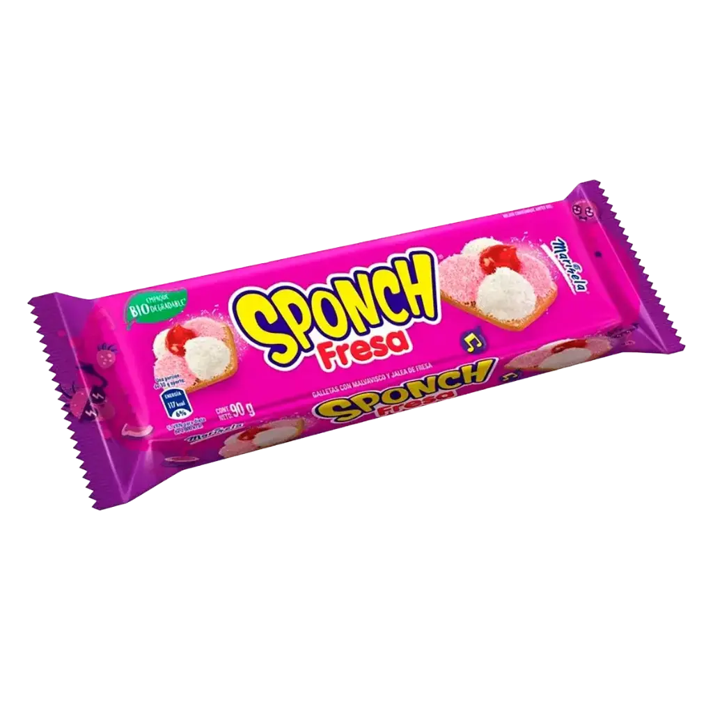 GALLETAS SPONCH FRESA MARISELA 90 G