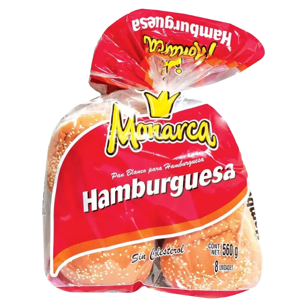 PAN HAMBURGUESA MONARCA 560 G