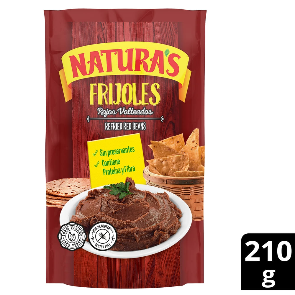 Frijoles volteados Rojos Naturas - 210 g