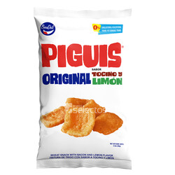 Frituras De Trigo Con Sabor Tocino Y Limon Piguis Bocadeli 18g
