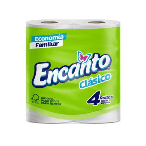 papel higiénico Encanto Clasico 4 rollo