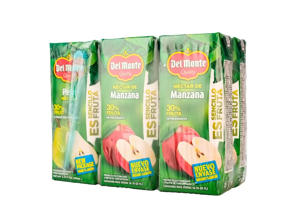 Six pack Nectar Del Monte 200 ml Surtido