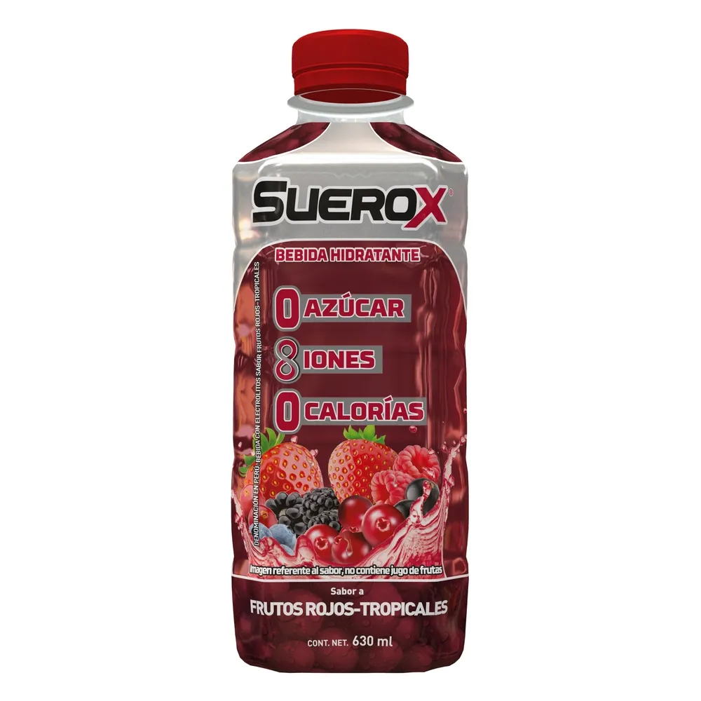 Bebida Hidratante Suerox 8 Iones Frutos Rojos 630 mL 