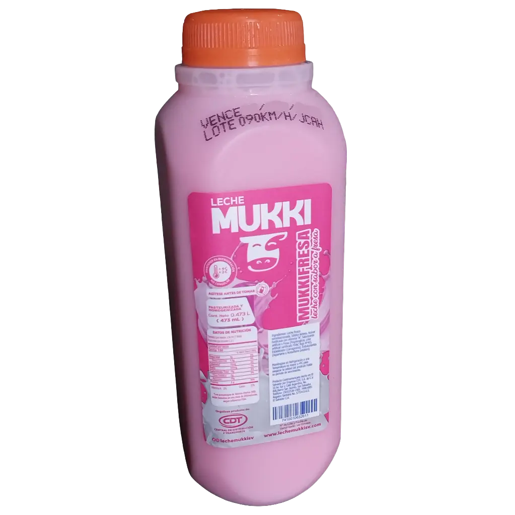 Bebida Leche Mukki Sabor Fresa 473 ML 