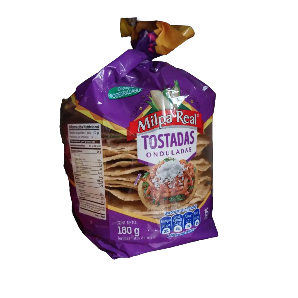 TOSTADAS ONDULADAS MILPA REAL 180 g
