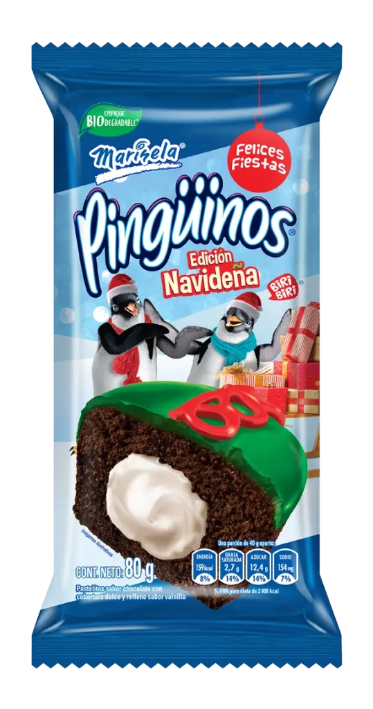 Pinguino Choco Menta Edicion Navidad  80 g