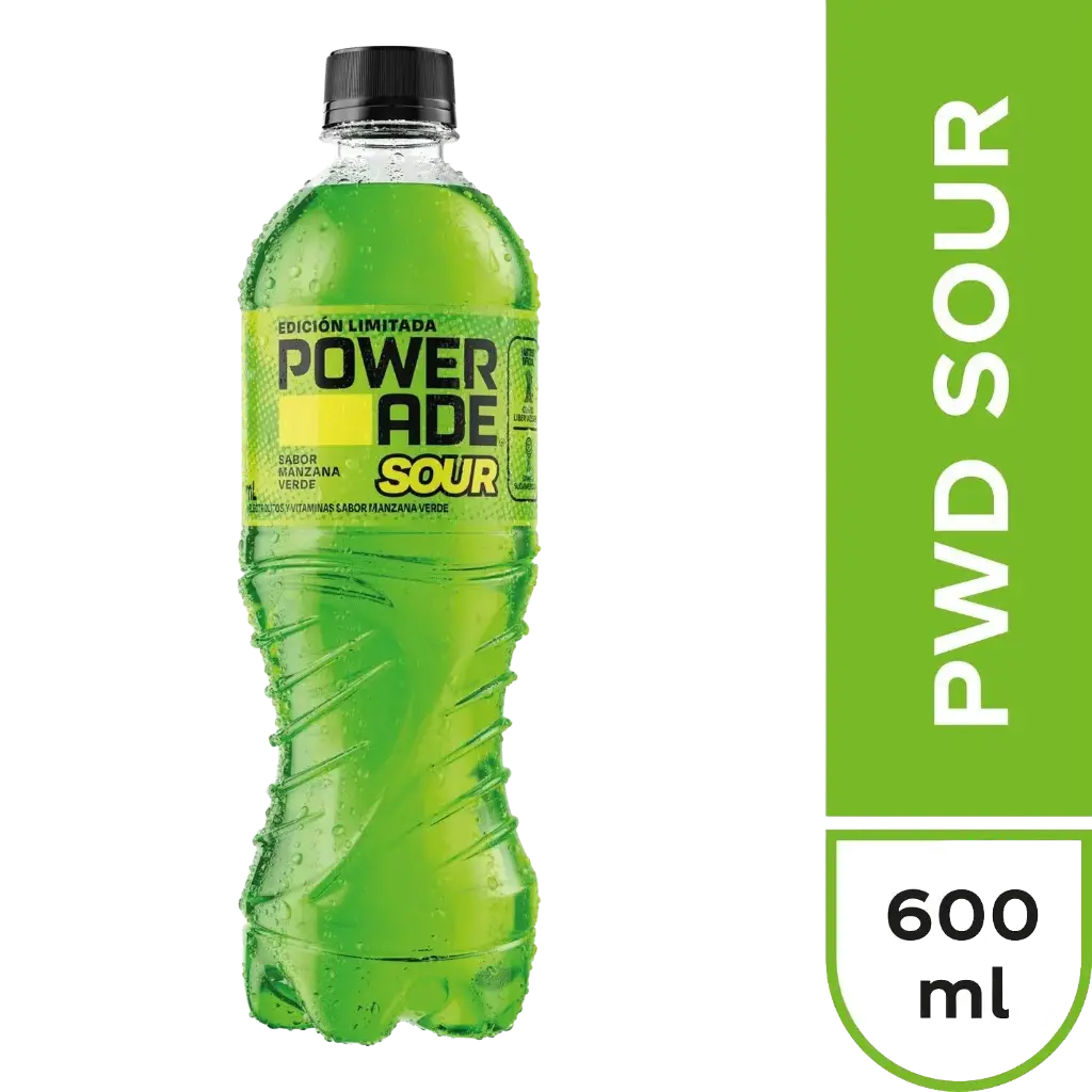 Bebida Deportiva Powerade Sour manzana verde 750 mL
