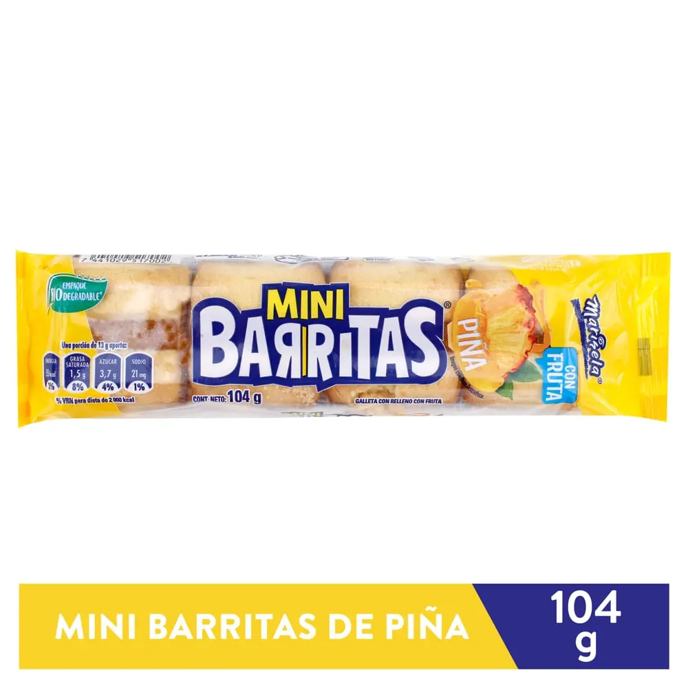 Mini Barritas Piña 104 g Marisela