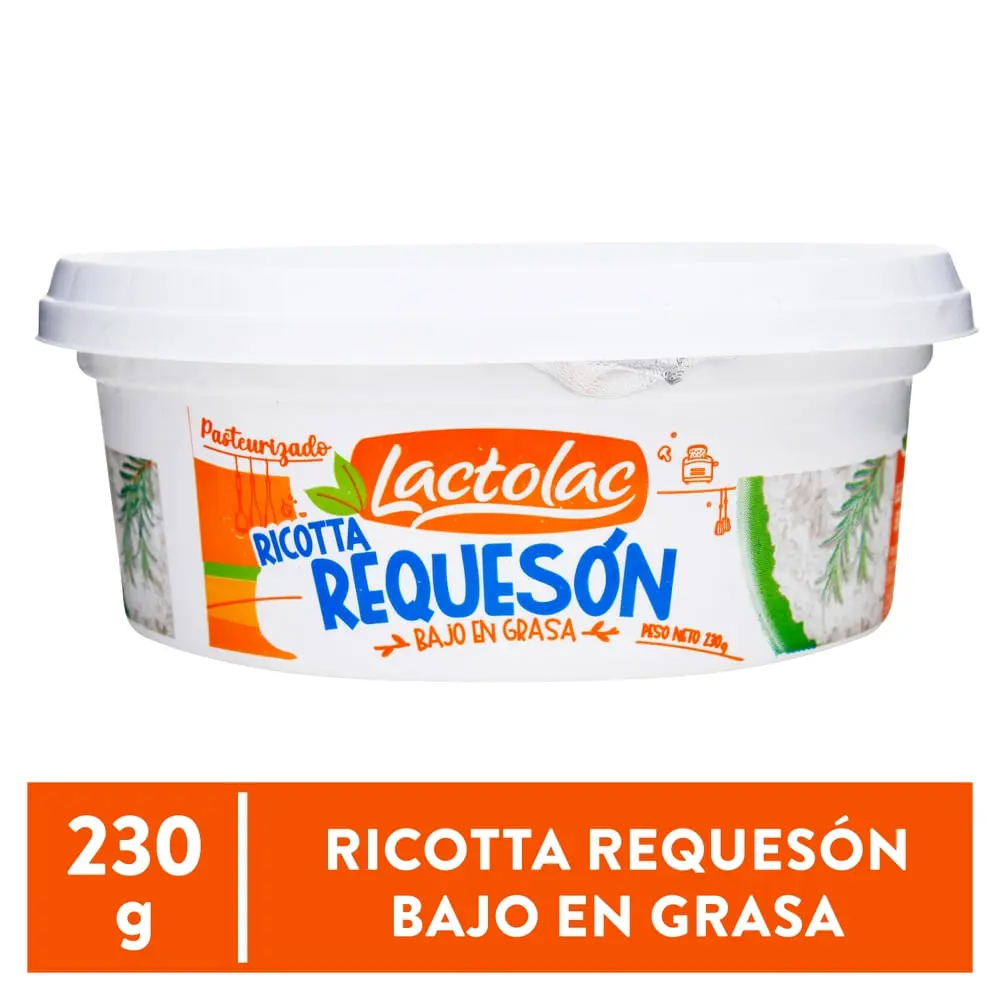 Requesón Ricotta Bajo en Grasa Lactolac 230 g