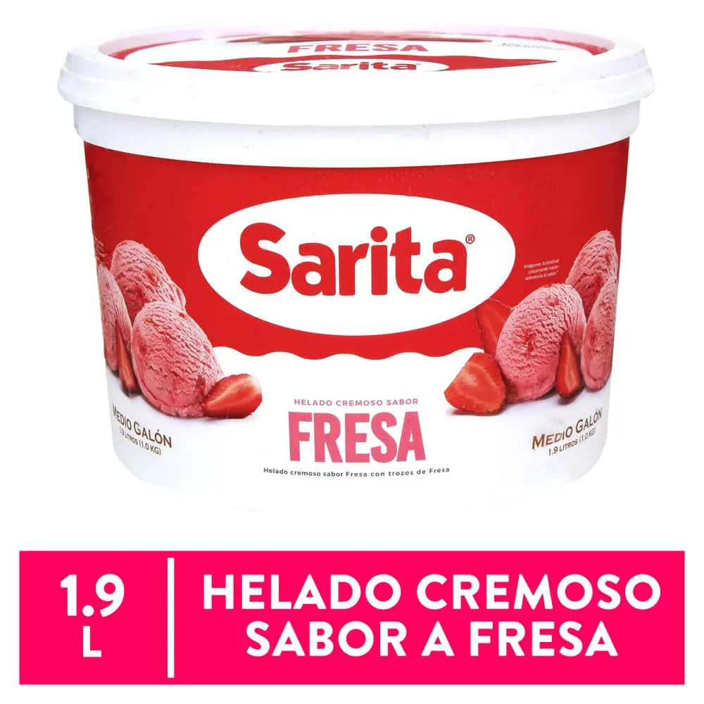 Helado de Fresa Sarita 1/2 Galon