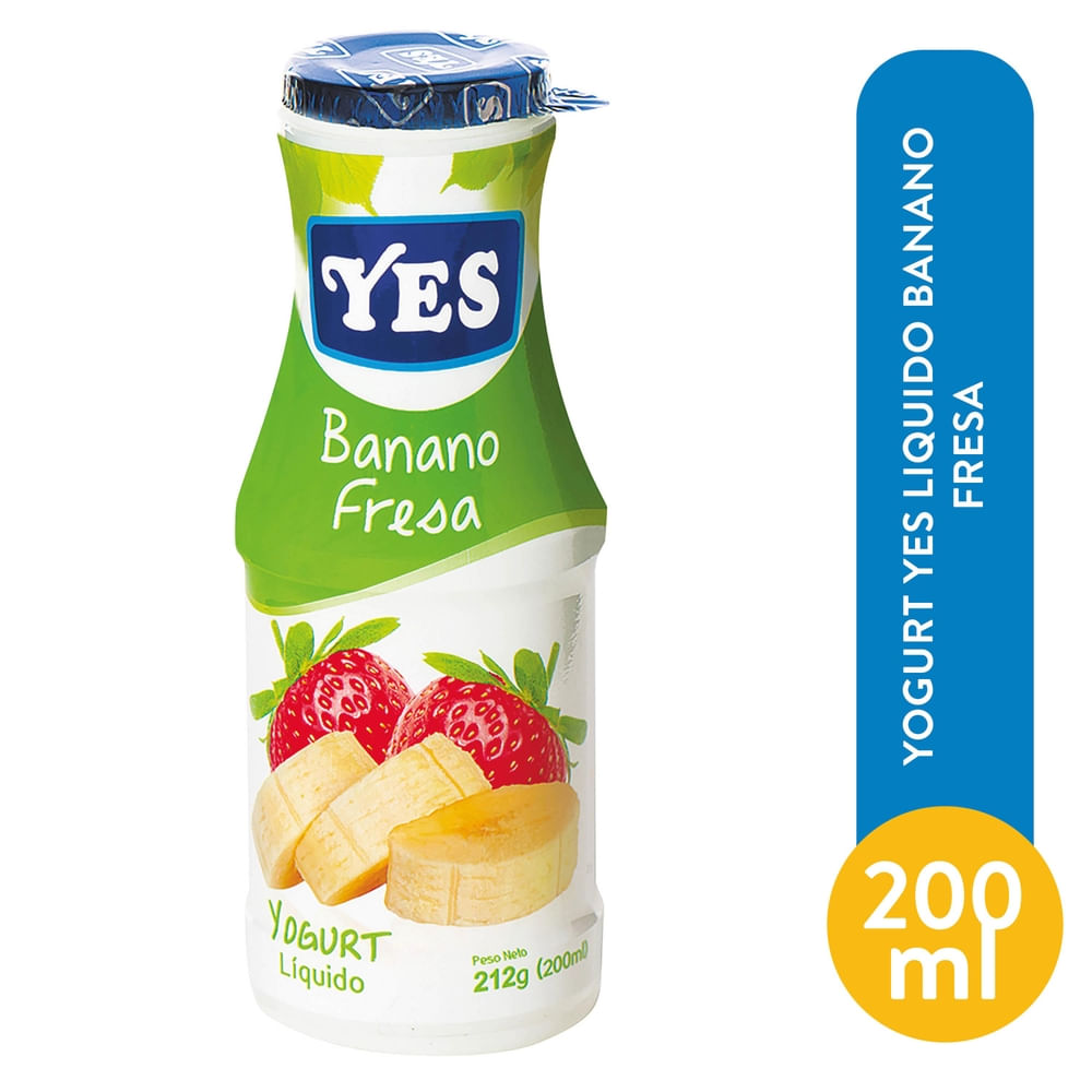 Yogurt Yes Líquido Banano Fresa - 200 ml
