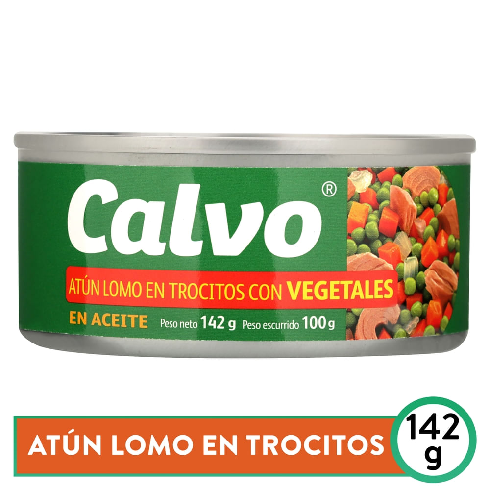 Atún Calvo Lomo en Trozos Con Vegetales - 142 g