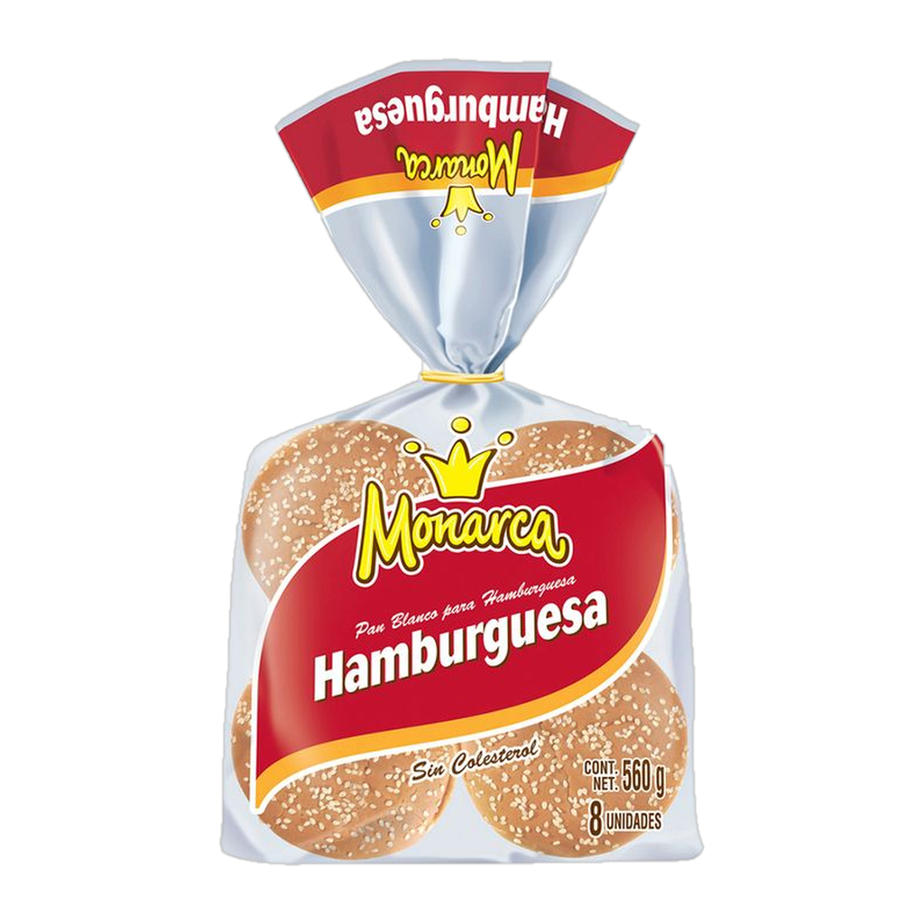 PAN HAMBURGUESA MONARCA 560 G