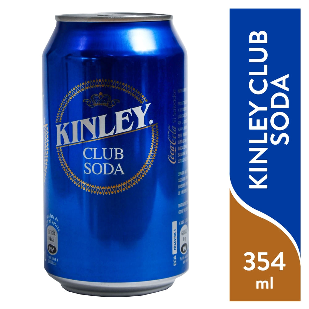 Bebida gaseosa Kinley club soda lata - 354 ml