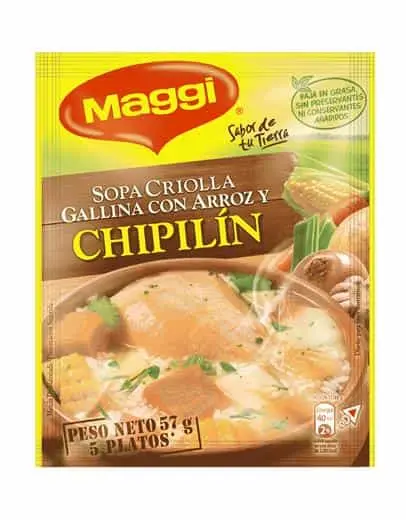 Sopa Criolla Maggi Sabor Gallina con Arroz y Chiplin 57 g