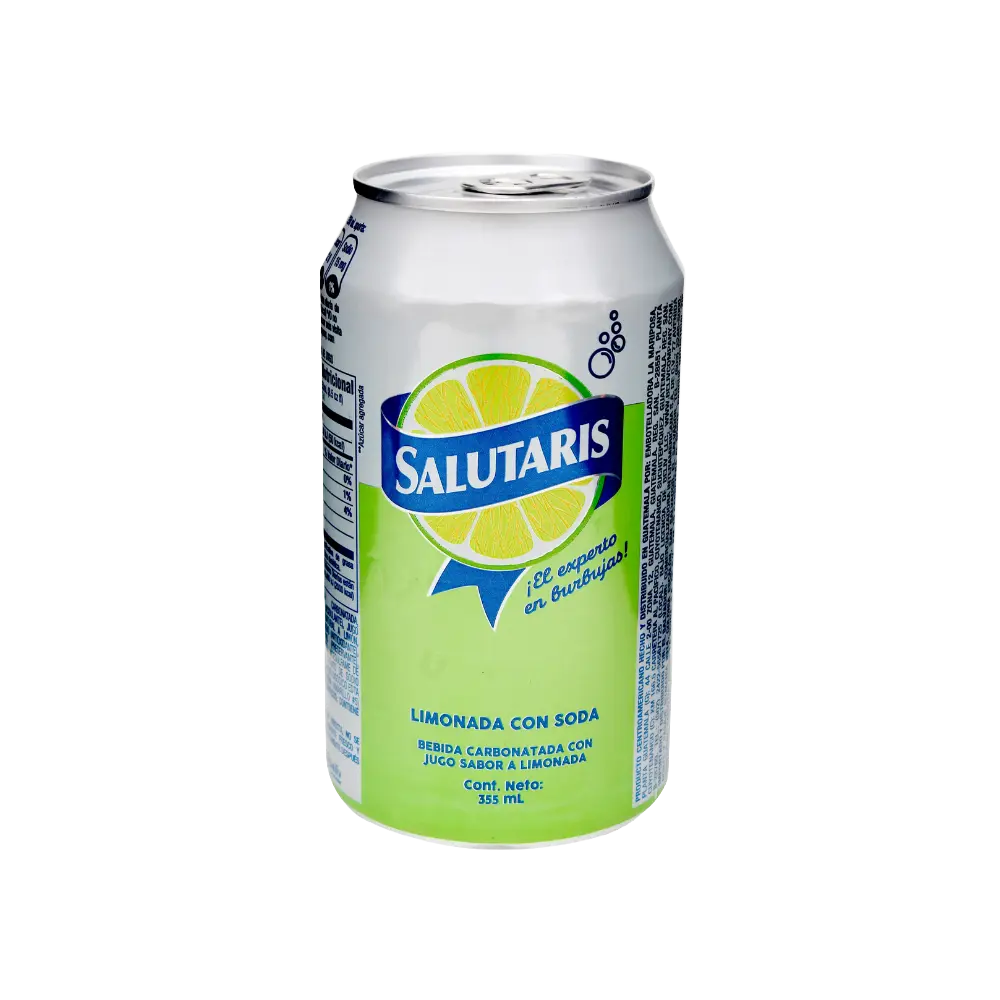 Bebida Carbonatada Con Jugo Sabor Limonada Salutaris 355 mL