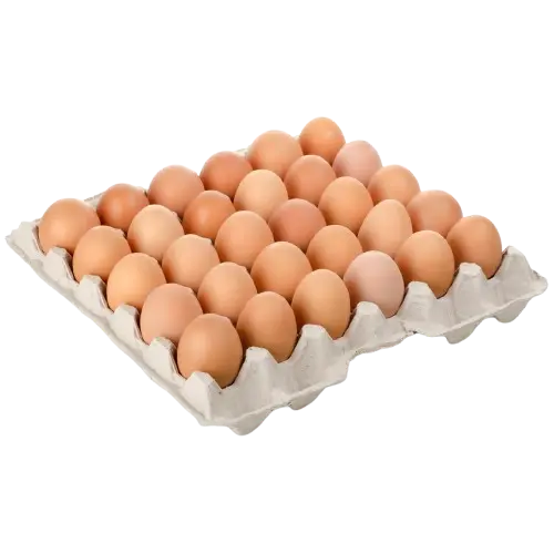 Huevos de granja grande cartón