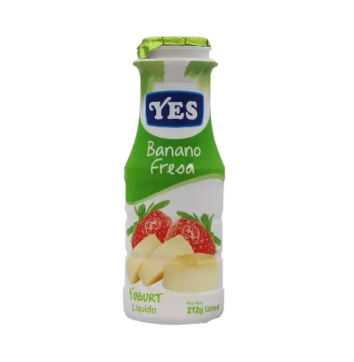 Yogurt Líquido Yes Banano Y Fresa 212 g