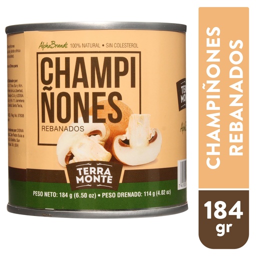 Champiñones Terramonte rebanados - 184 g