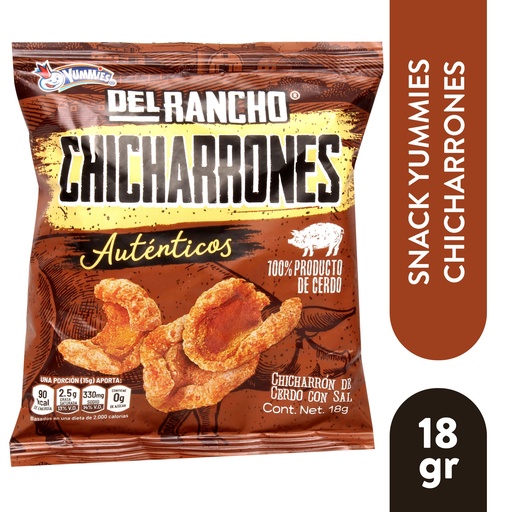 Del Rancho Chicharron Autenticos - 18 g