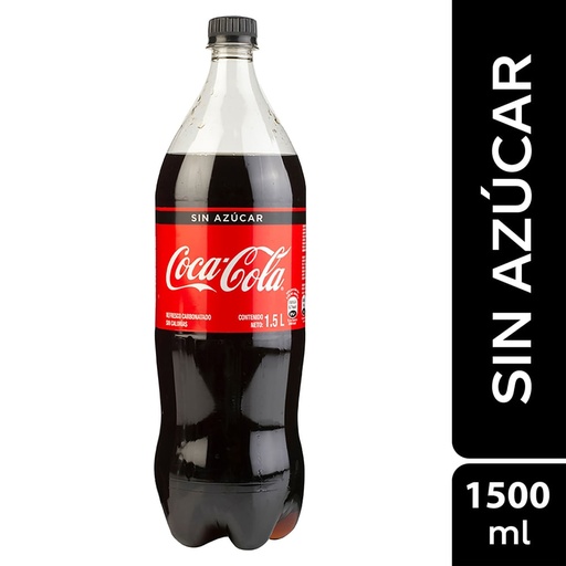 Gaseosa Coca Cola sin azúcar - 1500 ml