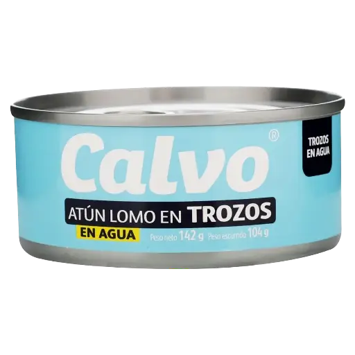 Atun Calvo Lomo En Trozos Agua 142 g Lata