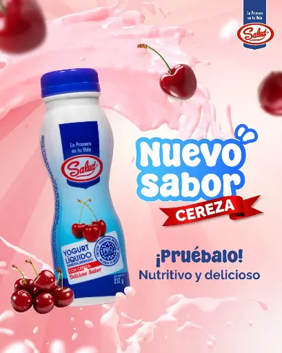 Yogurt Liquido Salud cereza 212 g unidad