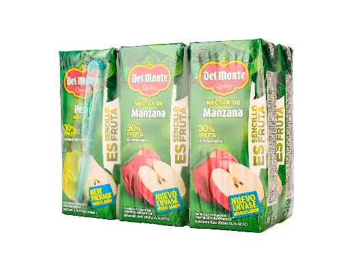 Six pack Nectar Del Monte 200 ml Surtido
