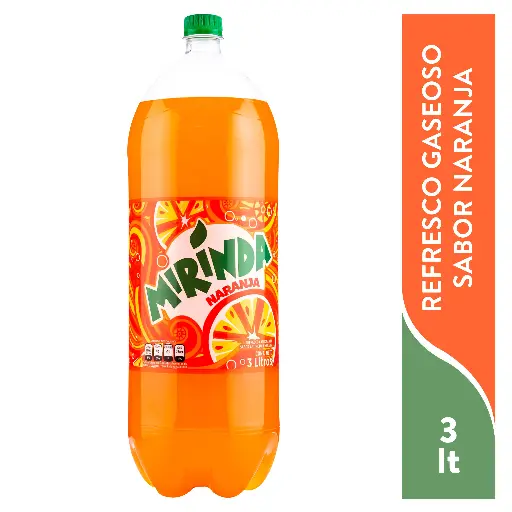 Bebida Gaseosa Naranja Mirinda 3 L 