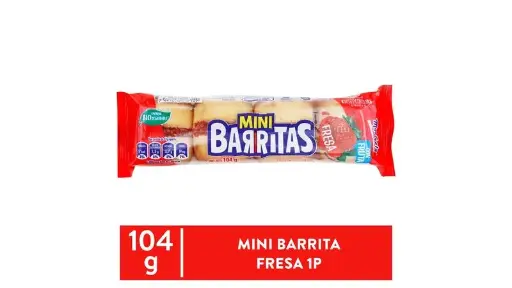 Mini Barritas Fresa 104g Marisela 