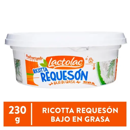 Requesón Ricotta Bajo en Grasa Lactolac 230 g