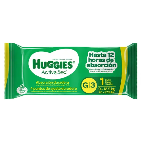  Pañales Huggies Active Sec G3 - 4 Uds 