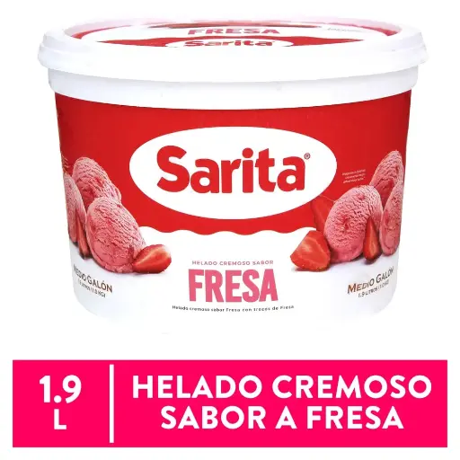 Helado de Fresa Sarita 1/2 Galon