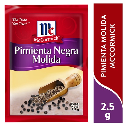 Pimienta Negrra Molida Mccormick - 2.5 g