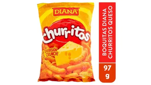 Snack Diana churritos sabor queso diversión crunch - 97 g