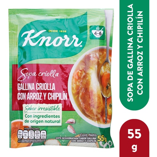 Sopa Knorr Gallina Arroz Chipilin - 55 g