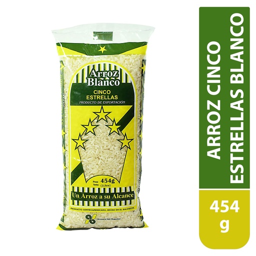 Arroz Cinco Estrellas blanco -454 g
