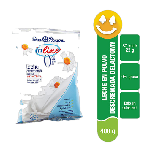 Leche En Polvo Dos Pinos Descremada 400 g Bolsa