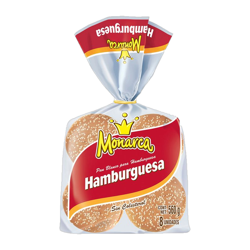 PAN HAMBURGUESA MONARCA 560 G