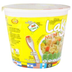 Sopa Instantanea Laky Men Pollo 75 g Vaso Jumbo
