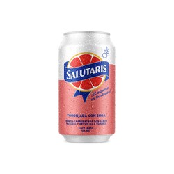 Bebida Carbonatada Salutaris Con Jugo Sabor Toronja 355 mL Lata