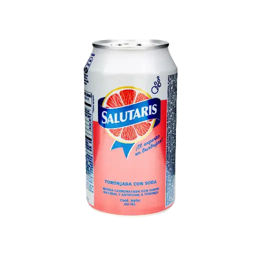 Bebida Carbonatada Salutaris Con Jugo Sabor Toronja 355 mL Lata