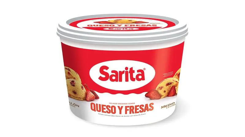 Helado Queso Fresa Sarita 1/2 Gal