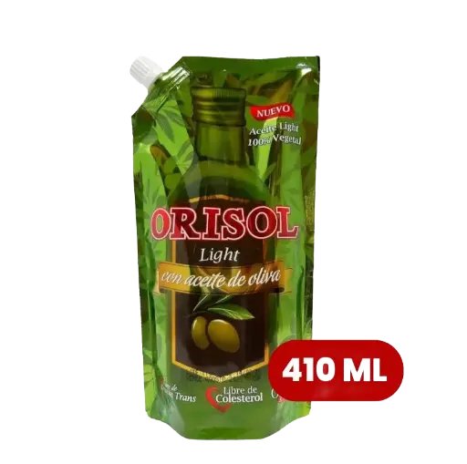 Aceite Orisol Oliva Light 410 mL Bolsa