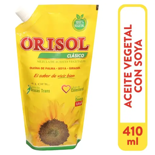 Aceite Orisol Vegetal 410 mL 